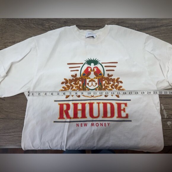RHUDE Graphic Print Crew Neck T-Shirt size xl - Picture 3 of 7